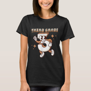 Tredje klass retro rolig 3 tillbaka till skolan fl t shirt