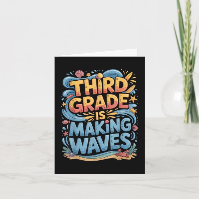Tredje Klass Skapar Vinkara Back to school-barn oc Kort (Framsida)
