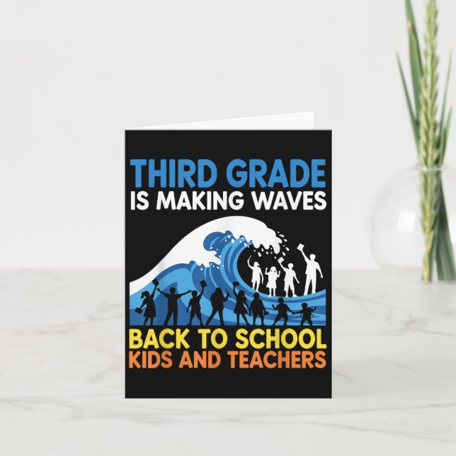 Tredje Klass Skapar Vinkara Back to school-barn oc Kort (Framsida)
