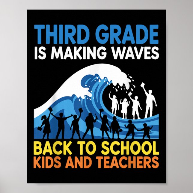 Tredje Klass Skapar Vinkara Back to school-barn oc Poster (Framsidan)