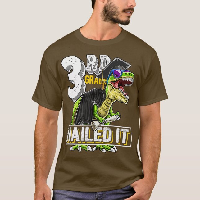Tredje Klass, som inte tog emot Rex Dinosaur Stude T Shirt (Framsida)