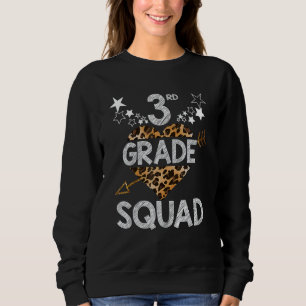 Tredje Klass Squad Heart Leopard Back to school Te T Shirt
