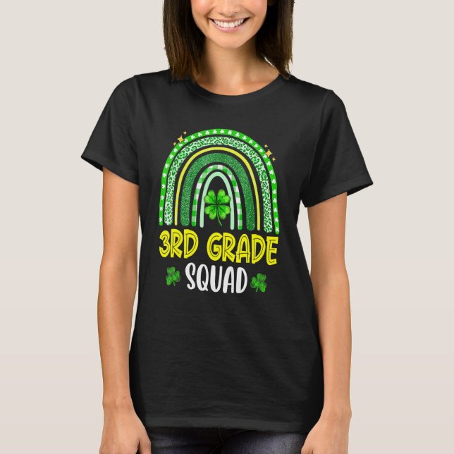 Tredje Klass Squad-St patricks day - luddig matchn T Shirt (Framsida)