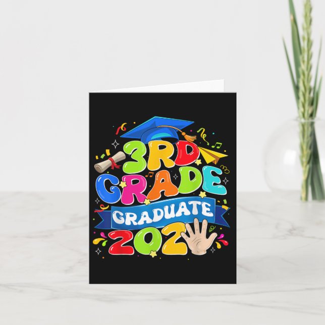 Tredje Klass-Student 2025-årsdagen för skolpojken  Kort (Framsida)