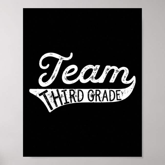 Tredje Klass - Student Lärare Back to school Tee Poster (Framsidan)