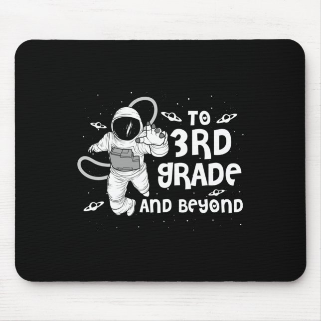 Tredje Klass Tee Back to school Spaceman Space Äls Musmatta (Framsidan)