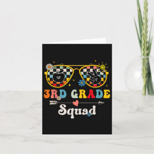 Tredje Klass-torget Cute Groovy Lärare Student bak Kort