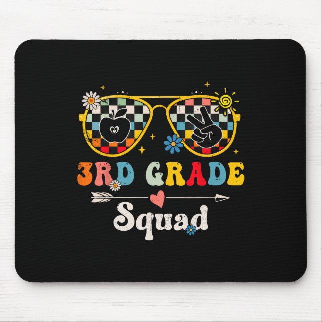 Tredje Klass-torget Cute Groovy Lärare Student bak Musmatta (Framsidan)