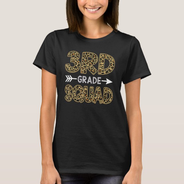 Tredje Klass-torget Leopard Klass Back to school-t T Shirt (Framsida)