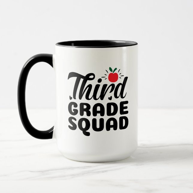Tredje Klass Trupp Wordart Mugg (Vänster)