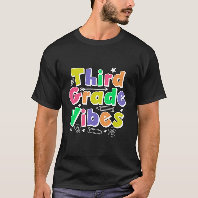 Tredje Klass Vibes Back to school 3RD Klass Team 1 T Shirt (Framsida)