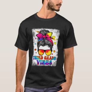 Tredje Klass Vibes Messy Bun Back to school Kids G T Shirt