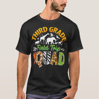 Tredje Klass Zoo Fält Resa Squad Matching Teacher T Shirt
