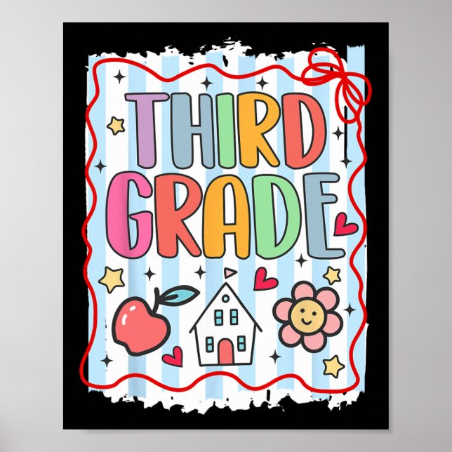 Tredje klassens team tillbaka till skolan 3:e klas poster (Framsidan)