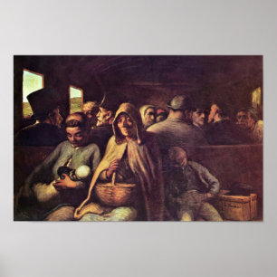 Tredje klassens transport av Daumier Honoré (Bästa Poster