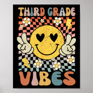 Tredje klassens vibbar 3:e klass Retro lärare 1:a Poster