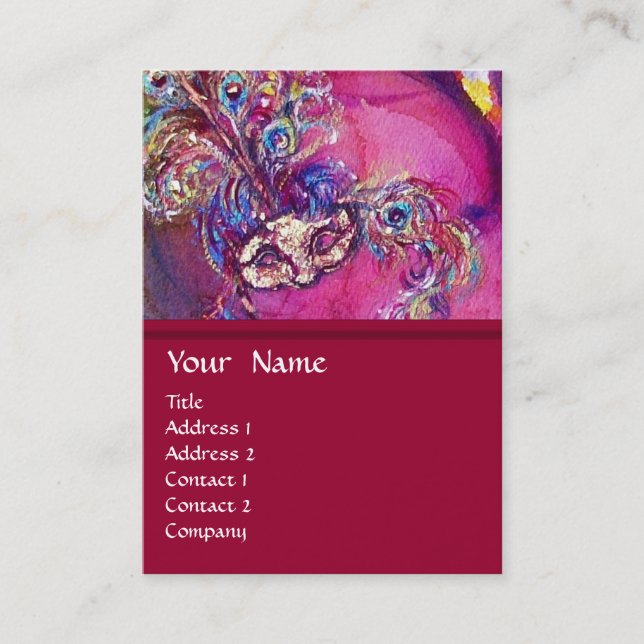 TREDJE MASK / Konturdesigner,teaterartist Visitkort (Framsida)