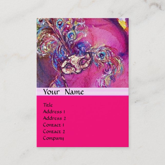 TREDJE MASK / Konturdesigner,teaterartist Visitkort (Framsida)