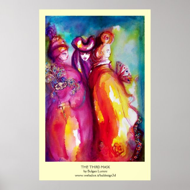 TREDJE MASK/Venetian Carnival MasqueraBoll Poster (Framsidan)