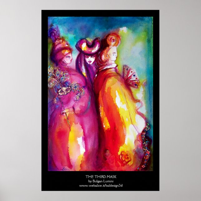 TREDJE MASK/Venetian Carnival MasqueraBoll Poster (Framsidan)