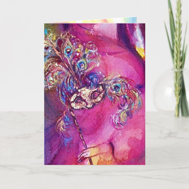 TREDJE MASKEN/VENETISK MASQUREAD,rosans lila Kort (Framsida)