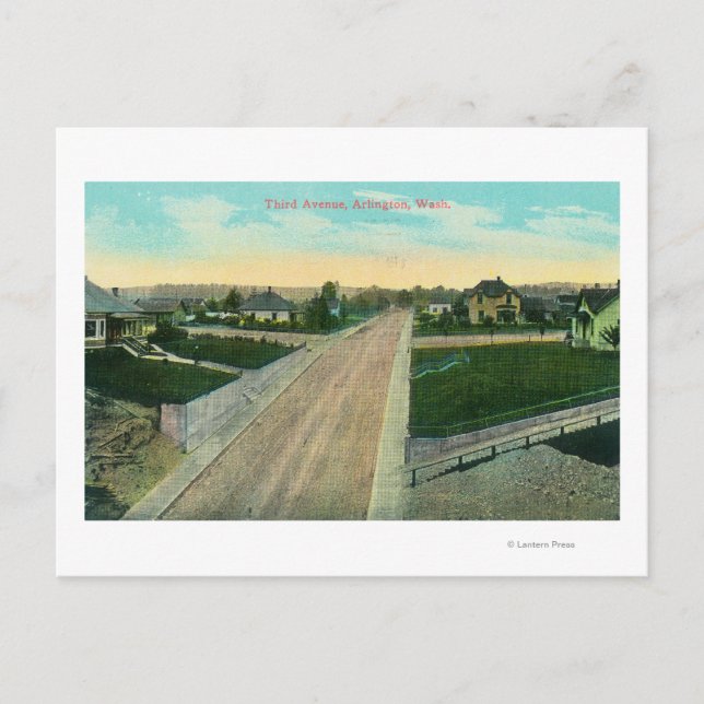 Tredje mätarens flygvy vykort (Framsida)