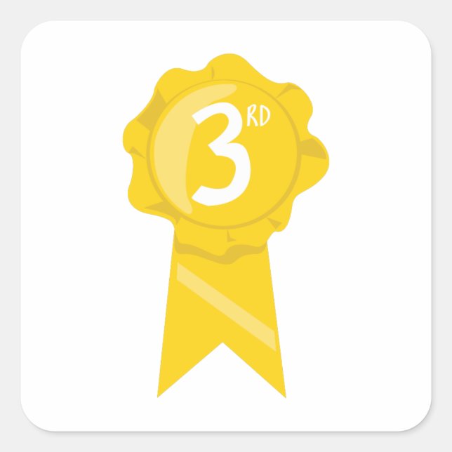 Tredje menyfliksområdet fyrkantigt klistermärke (Framsida)