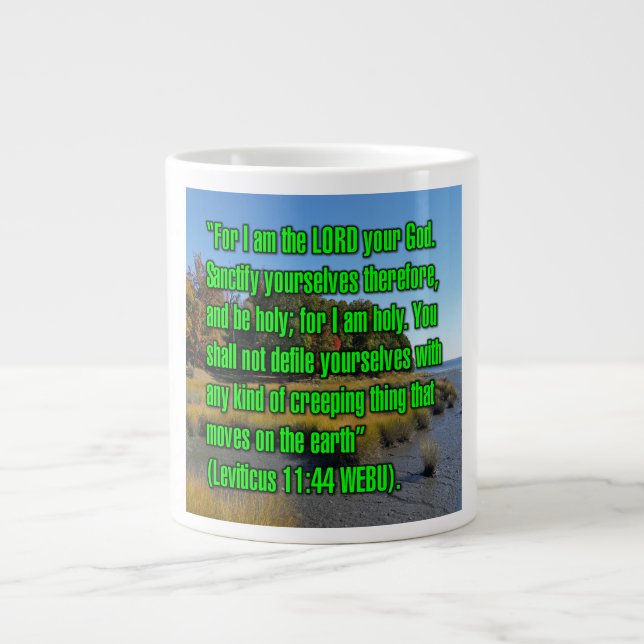 Tredje Mosebok 11:44 WEBU Mug Jumbo Mugg (Framsidan)