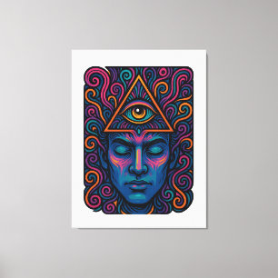 Tredje Öga Activation T-Shirt - Psychedelic Canvastryck