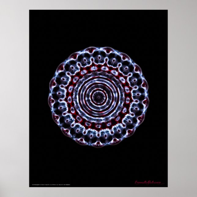 Tredje Öga Chakra Cymatics Meditation Poster (Framsidan)