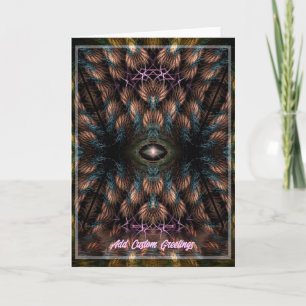 Tredje Öga Fractal Art-gratulationskort Kort