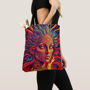 Tredje Öga Girl - Andlig Visionary Art Tygkasse