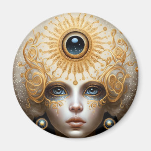 Tredje Öga guddess Fantasy Art Magnet