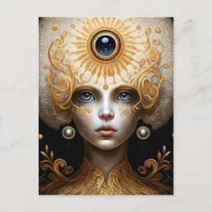 Tredje Öga guddess Fantasy Art Vykort