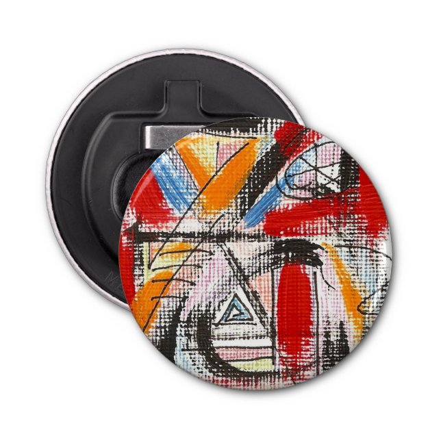 Tredje Öga-handmålade modern konst Flasköppnare (Framsidan)