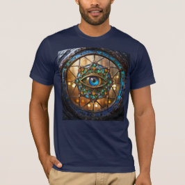 Tredje ögat rustika fönster med porthål t shirt