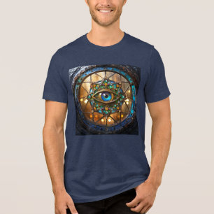 Tredje ögat rustika fönster med porthål t shirt