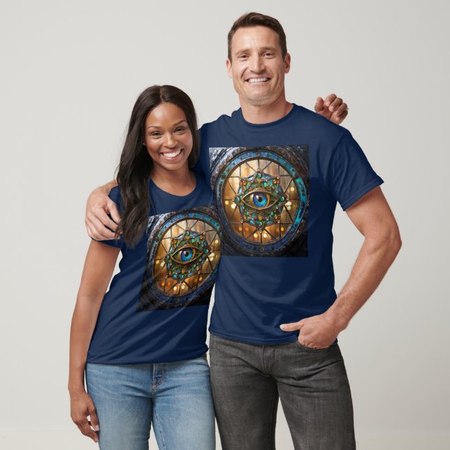 Tredje ögat rustika fönster med porthål t shirt (Unisex)