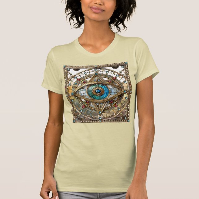 Tredje ögon prydnadsfönster ruta t shirt (Framsida)