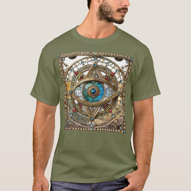 Tredje ögon prydnadsfönster ruta t shirt (Framsida)