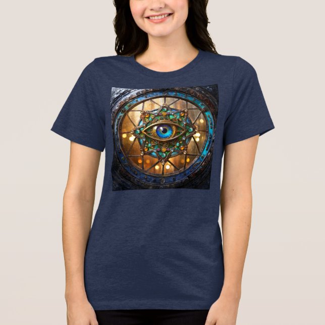 Tredje ögon rustic fönsterport t shirt (Framsida)