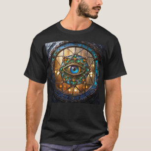 Tredje ögon rustika koaxialt fönster t shirt