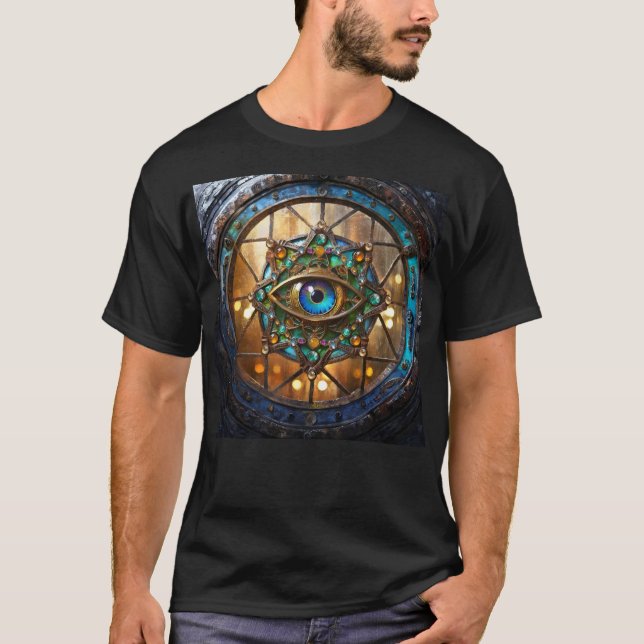 Tredje ögon rustika koaxialt fönster t shirt (Framsida)