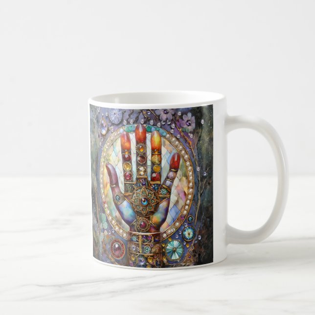 Tredje ögonets mystiska handflata kaffemugg (Höger)