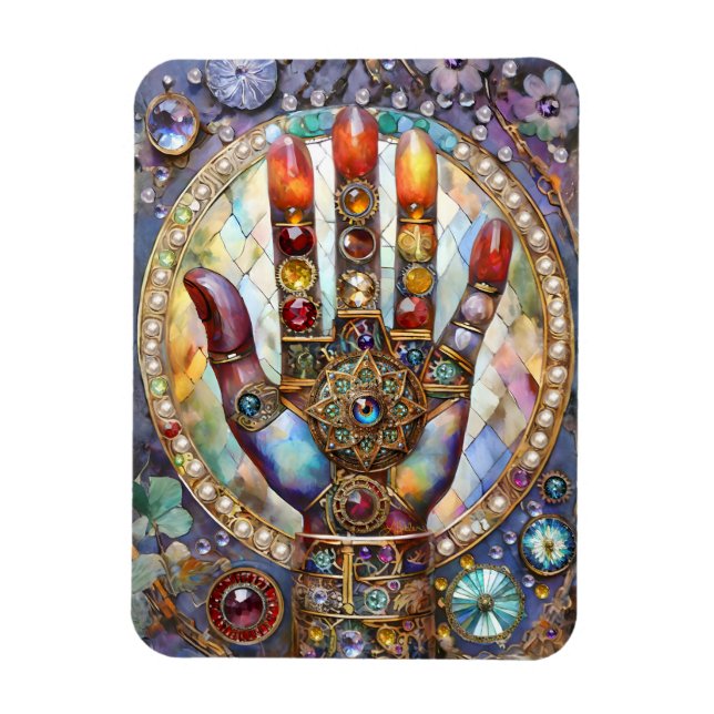 Tredje ögonets mystiska handflata magnet (Vertikal)