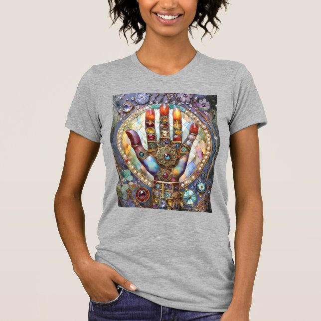 Tredje ögonets mystiska handflata t shirt (Framsida)