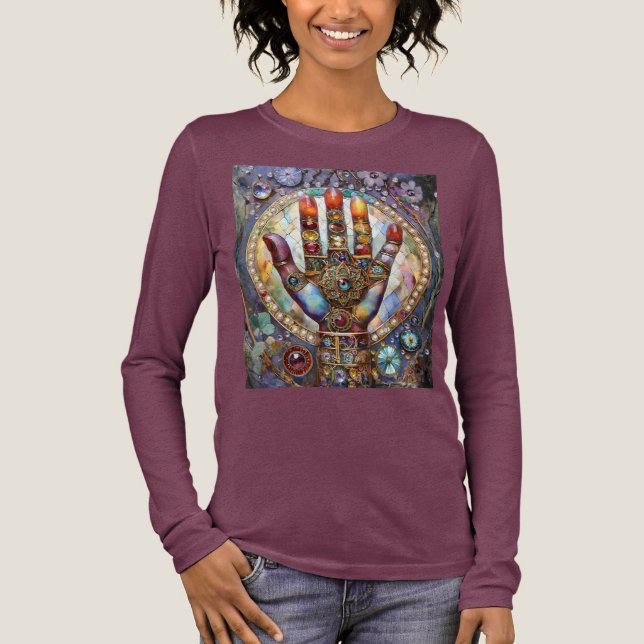Tredje ögonets mystiska handflata t shirt (Framsida)