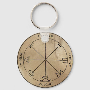 Tredje Pentacle av Saturn Keychain Nyckelring