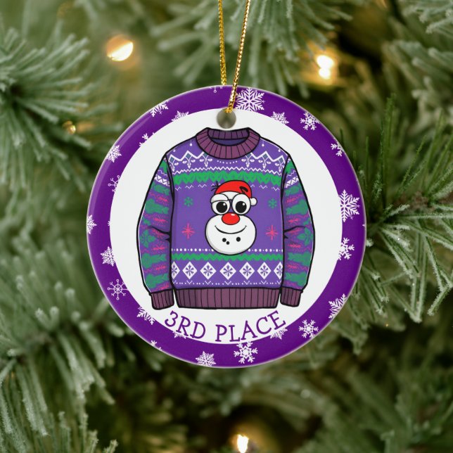 Tredje plats fulsvets-vinnare jul julgransprydnad keramik (Träd)