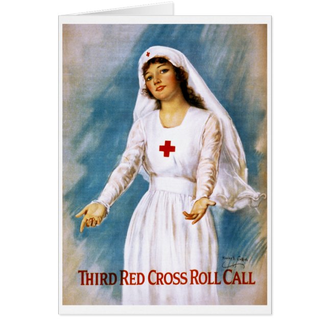 Tredje Röda korrulle Appell, 1918 Hälsningskort (Framsidan)